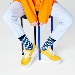 Happy Socks Filled Optic Pattern Socks in Blue 15 Happy Socks Filled Optic Pattern Socks in Blue