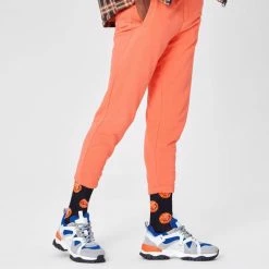 Happy Socks Smiley Basket Ball Socks in Black