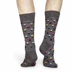 Happy Socks Gray Mini Diamond Socks