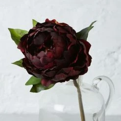 Abigail Ahern Plum Peony Faux Flower Stem
