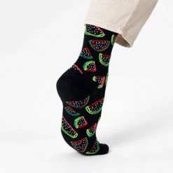 Happy Socks Watermelon Socks in Black