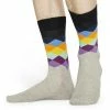 Happy Socks Blue and White Faded Diamond Socks
