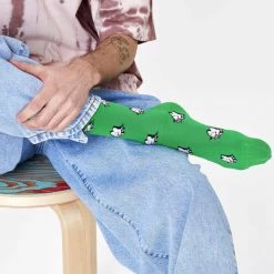 Happy Socks Dog Socks in Green