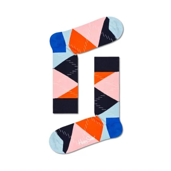 Happy Socks Jumbo Argyle Socks in Blue & Pink 4 Happy Socks Jumbo Argyle Socks in Blue & Pink