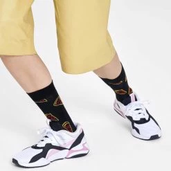 Happy Socks Pizza Slice Socks in Black