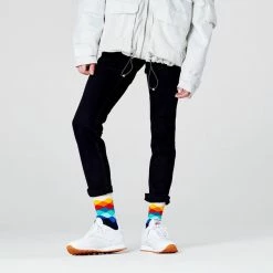 Happy Socks Faded Diamond Socks in Navy 12 Happy Socks Faded Diamond Socks in Navy