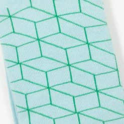 Happy Socks Filled Optic Pattern Socks in Blue & Green