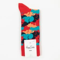 Happy Socks Lucky Clouds Socks in Red