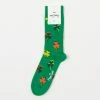 Happy Socks Big Luck Four Leaf Clover Socks in Green