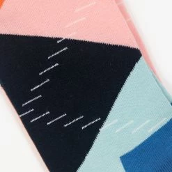 Happy Socks Jumbo Argyle Socks in Blue & Pink 10 Happy Socks Jumbo Argyle Socks in Blue & Pink