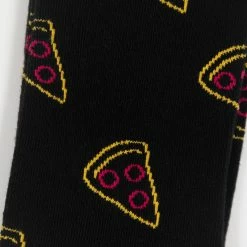 Happy Socks Pizza Slice Socks in Black