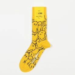 Happy Socks Super Smiley Collaboration Socks in Yellow