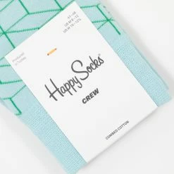 Happy Socks Filled Optic Pattern Socks in Blue & Green