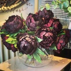 Abigail Ahern Plum Peony Faux Flower Stem