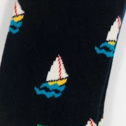 Happy Socks Sail Away Socks in Navy