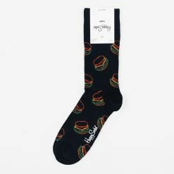 Happy Socks Lunch Time Burger Socks in Navy