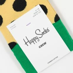 Happy Socks Big Dot Socks in Yellow