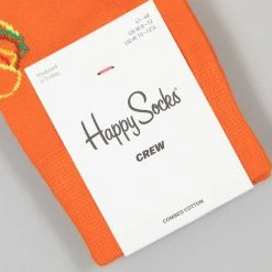 Happy Socks Lunch Time Burger Socks in Orange