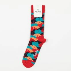 Happy Socks Lucky Clouds Socks in Red