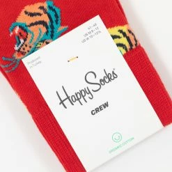 Happy Socks Tiger Socks in Red