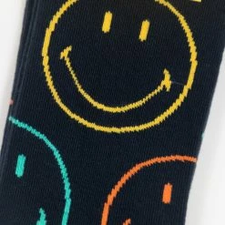 Happy Socks Jumbo Smiley Big Dot Collaboration Socks in Navy