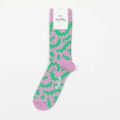 Happy Socks Zig Zag Socks in Pink