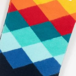 Happy Socks Faded Diamond Socks in Navy 16 Happy Socks Faded Diamond Socks in Navy