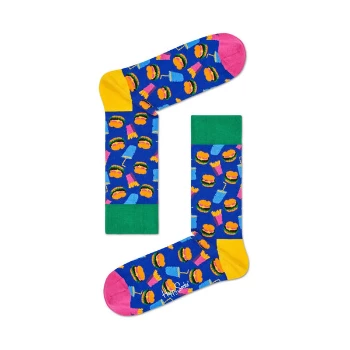 Happy Socks Hamburger Socks in Blue 4 Happy Socks Hamburger Socks in Blue